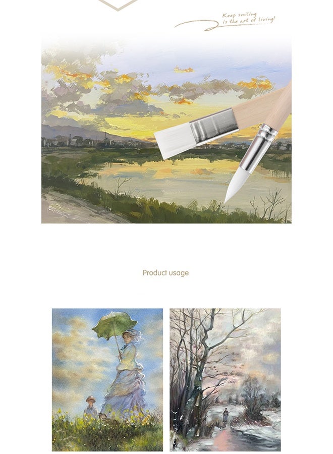 6-Piece Plastic Paint Brush Set - Image 5