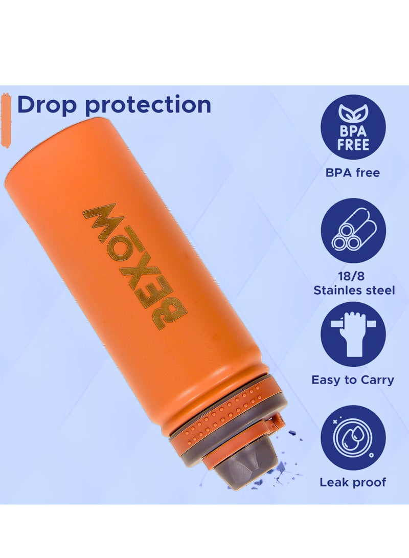 BEXOW Double Wall Vacuum Flask – Insulated Stainless Steel Water Bottle, 750ml, Leak-Proof, Durable, Hot & Cold Beverage Thermos - Image 4