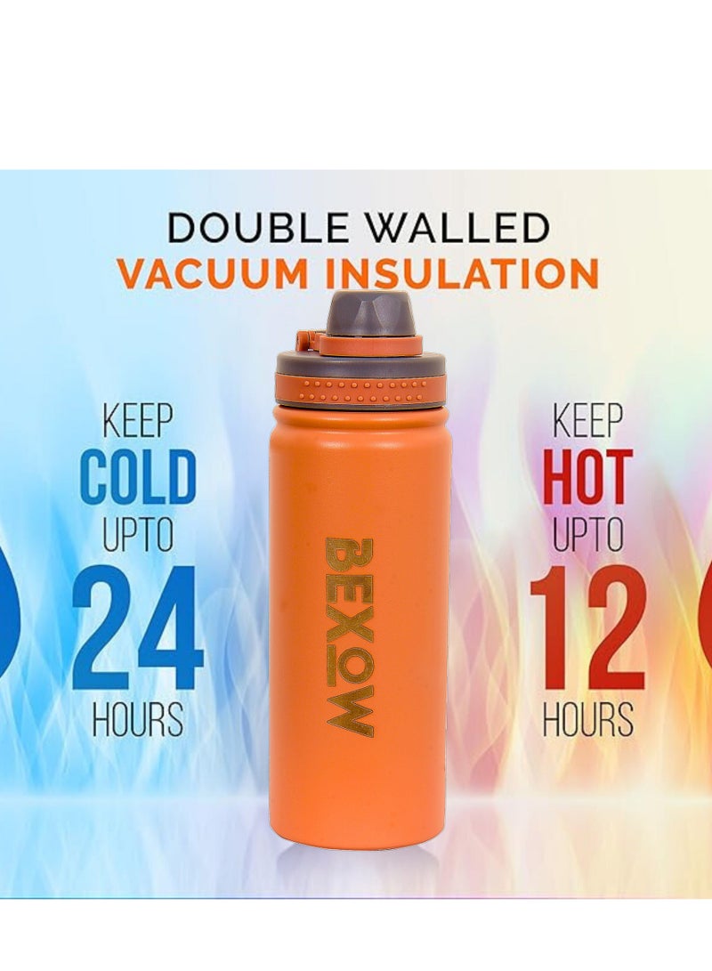 BEXOW Double Wall Vacuum Flask – Insulated Stainless Steel Water Bottle, 750ml, Leak-Proof, Durable, Hot & Cold Beverage Thermos - Image 2