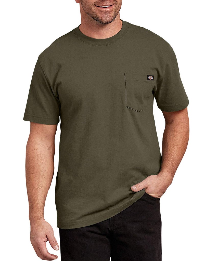 Dickies mens Heavyweight Crew Neck Short Sleeve Tee Big-tall T Shirt, Military Green, 4X-Large Big US - Image 1