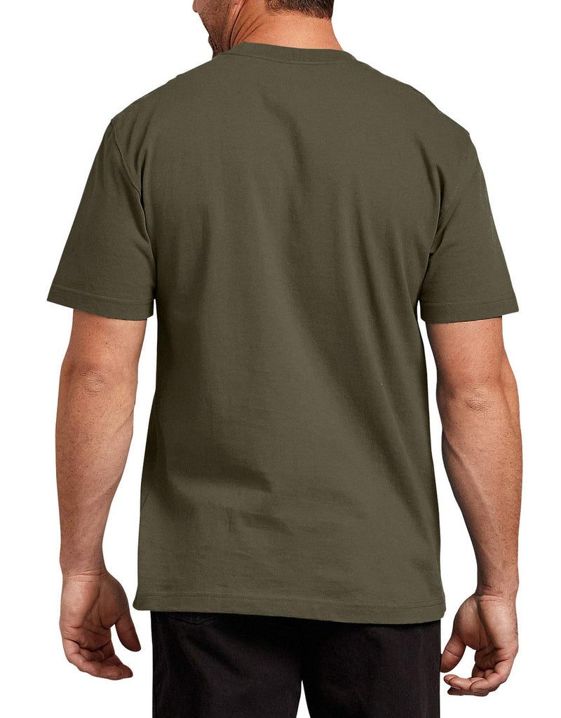 Dickies mens Heavyweight Crew Neck Short Sleeve Tee Big-tall T Shirt, Military Green, 4X-Large Big US - Image 2