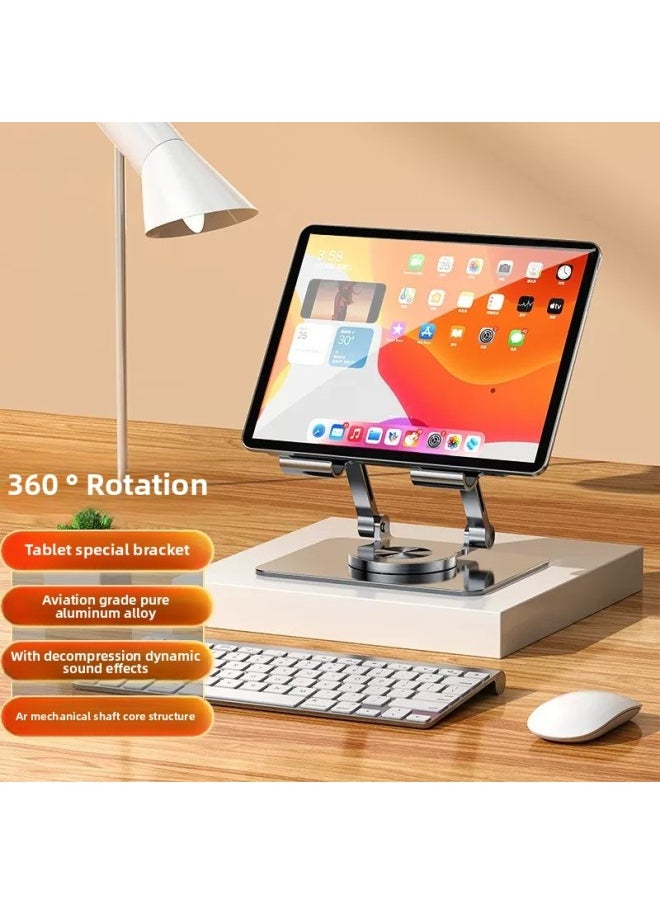 Generic - Tablet Pad Bracket 360 ° Rotating Desktop Mobile Phone Bracket Aluminum Alloy Lifting Game Chasing Rack For Students-Color:2027 Gray [aluminum Alloy Can Rotate 360 Degrees]] - Image 1