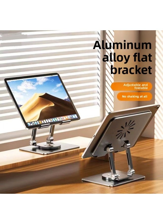 Generic - Tablet Pad Bracket 360 ° Rotating Desktop Mobile Phone Bracket Aluminum Alloy Lifting Game Chasing Rack For Students-Color:2027 Gray [aluminum Alloy Can Rotate 360 Degrees]] - Image 1