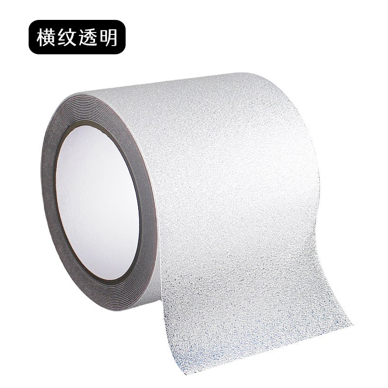 Generic PEVA transparent non-slip adhesive tape stair mat anti-slip wear-resistant kitchen bathroom high transparency floor anti-slip paste Long dragon scale gray 5cm-5 m wide