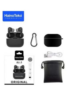 Haino Teko Haino Teko  Air 3 Wireless Bluetooth Earphones – High-Quality Sound, Noise Isolation, and Long Battery Life | True Wireless Earbuds for Mobiles and Tablets | Black  - Image 3