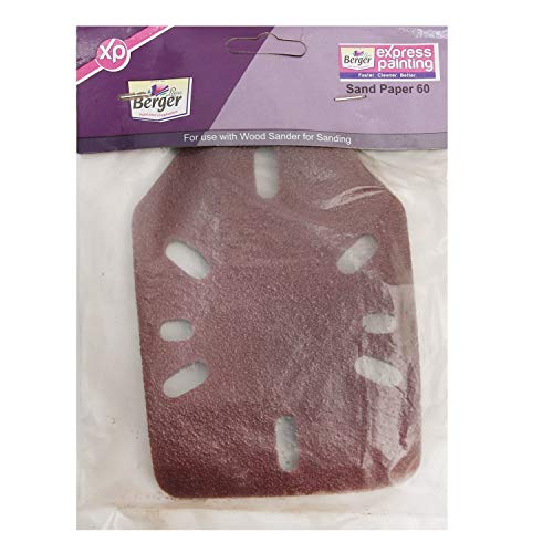 Berger Sanding Disc Sand Paper | Polishing Sand Paper Grade 60 | Hook and Loop Assorted Sanding Paper (Pack of 2) - Image 1