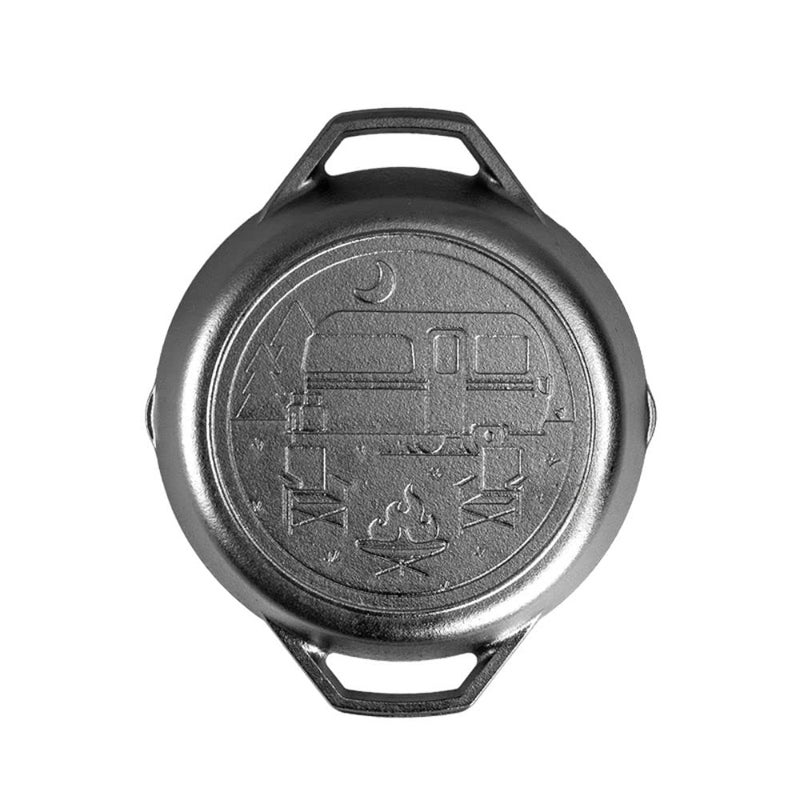 Lodge Cast Iron Wanderlust Series Dual Handled Camper Pan 1025 inch