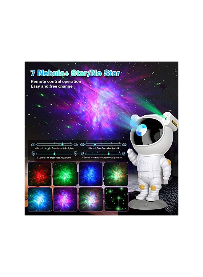 The Bros Astronaut Galaxy Projector with Timer & Remote Control, USB Powered Spaceman Projector Lamp, 360° Adjustable Astronaut Starry Night Light Projector for Room Decoration - Image 3