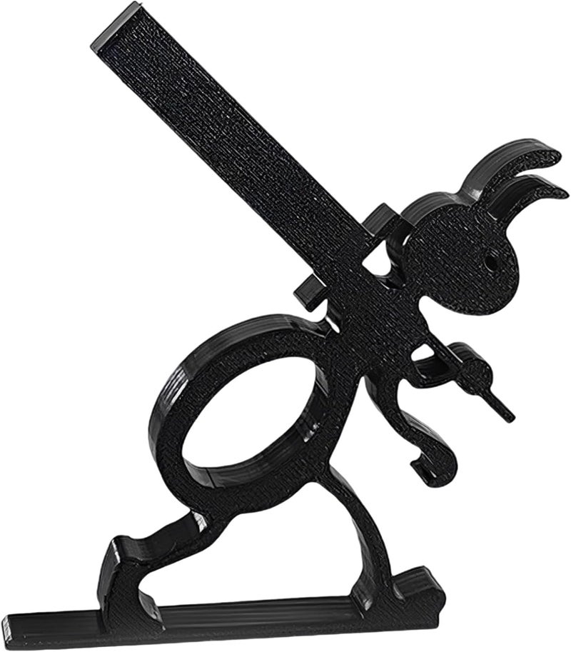 2 Pcs Toilet Paper Holder, Ant Design with Sword, Free Standing, 5.1 in, Black - Image 1