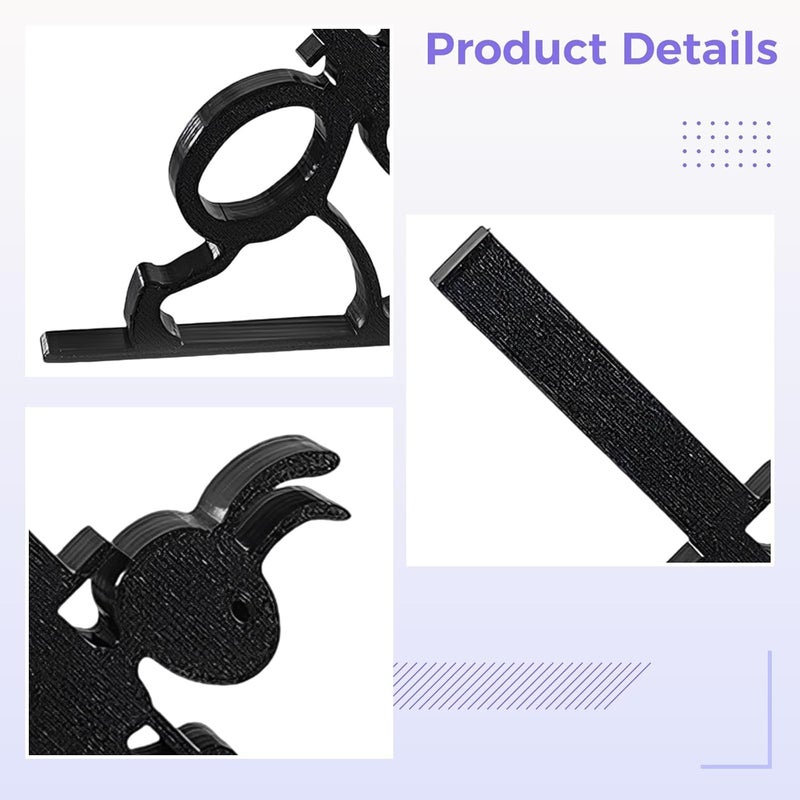 2 Pcs Toilet Paper Holder, Ant Design with Sword, Free Standing, 5.1 in, Black - Image 5
