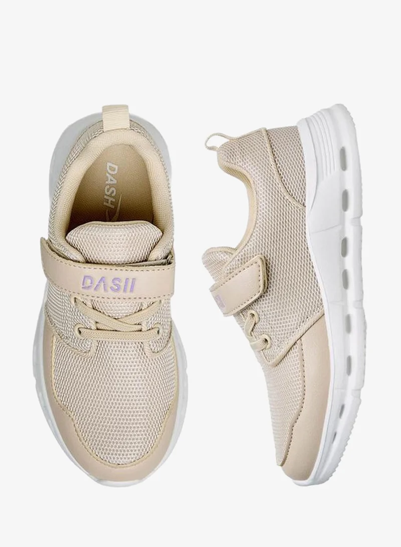 Dash Beige Girls Hook & Loop School Sneakers for Women | Best Price UAE