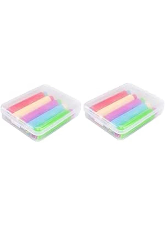 Washable Dustless Chalk Holders 2 Pack Plastic Clips For Teachers School Home - Image 1