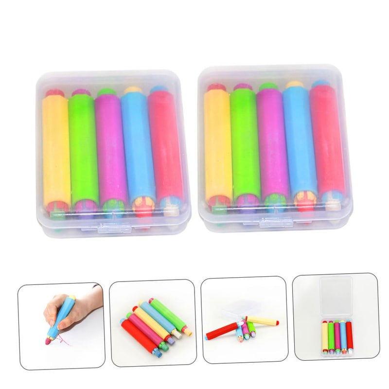 Washable Dustless Chalk Holders 2 Pack Plastic Clips For Teachers School Home - Image 5