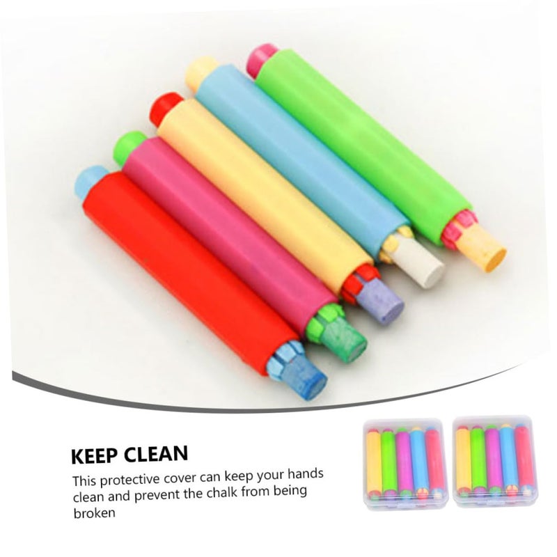 Washable Dustless Chalk Holders 2 Pack Plastic Clips For Teachers School Home - Image 4