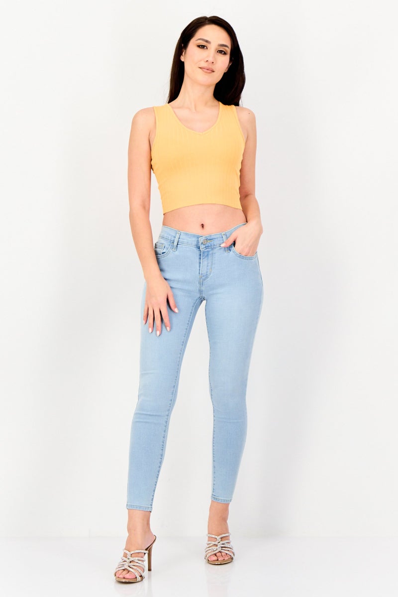 Levi's Women Super Skinny Washed Stretchable 710 Jeans, Light Blue - Image 4