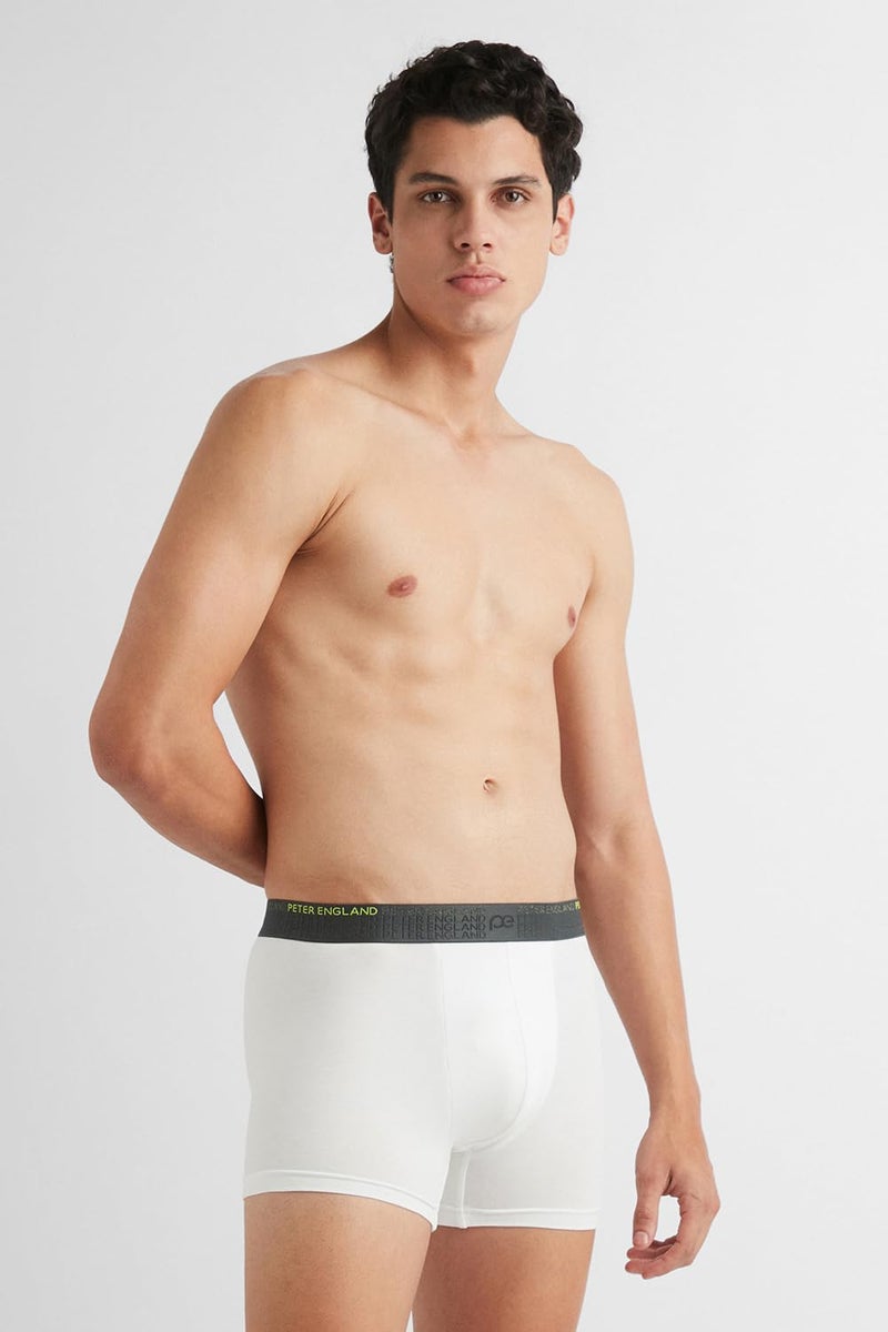 Peter England Men White Solid Trunk - Image 5