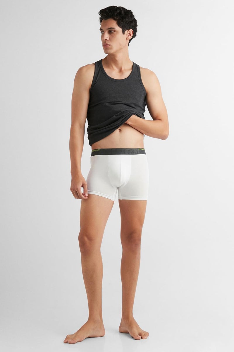 Peter England Men White Solid Trunk - Image 2