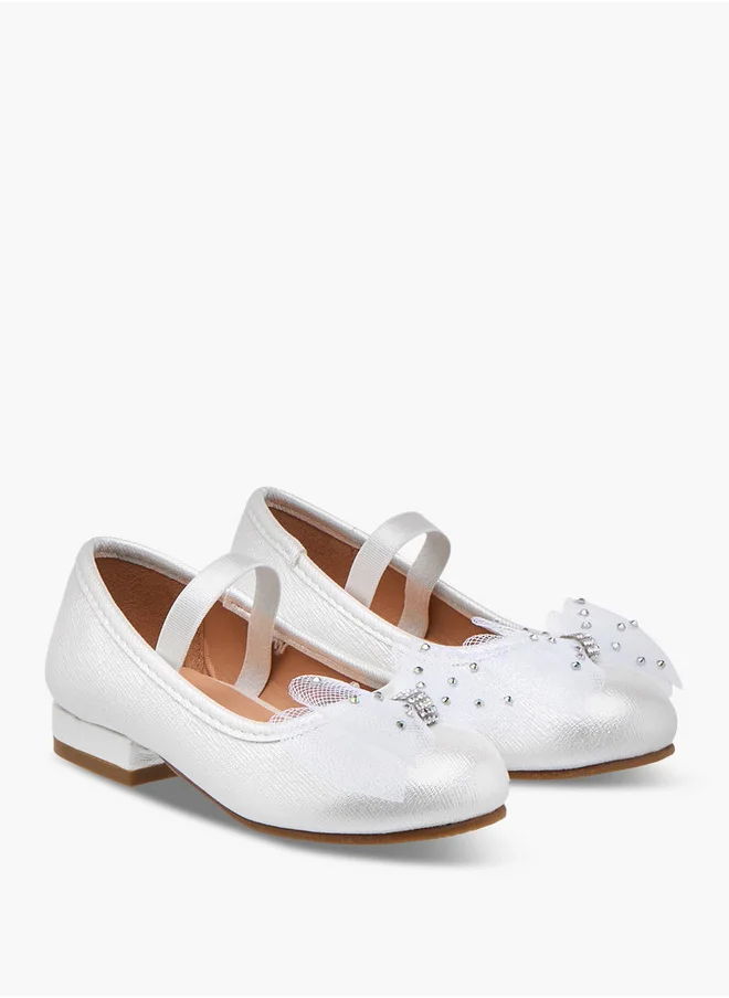 Flora Bella By Shoexpress Bow Accent Slip-On Ballerina Shoes