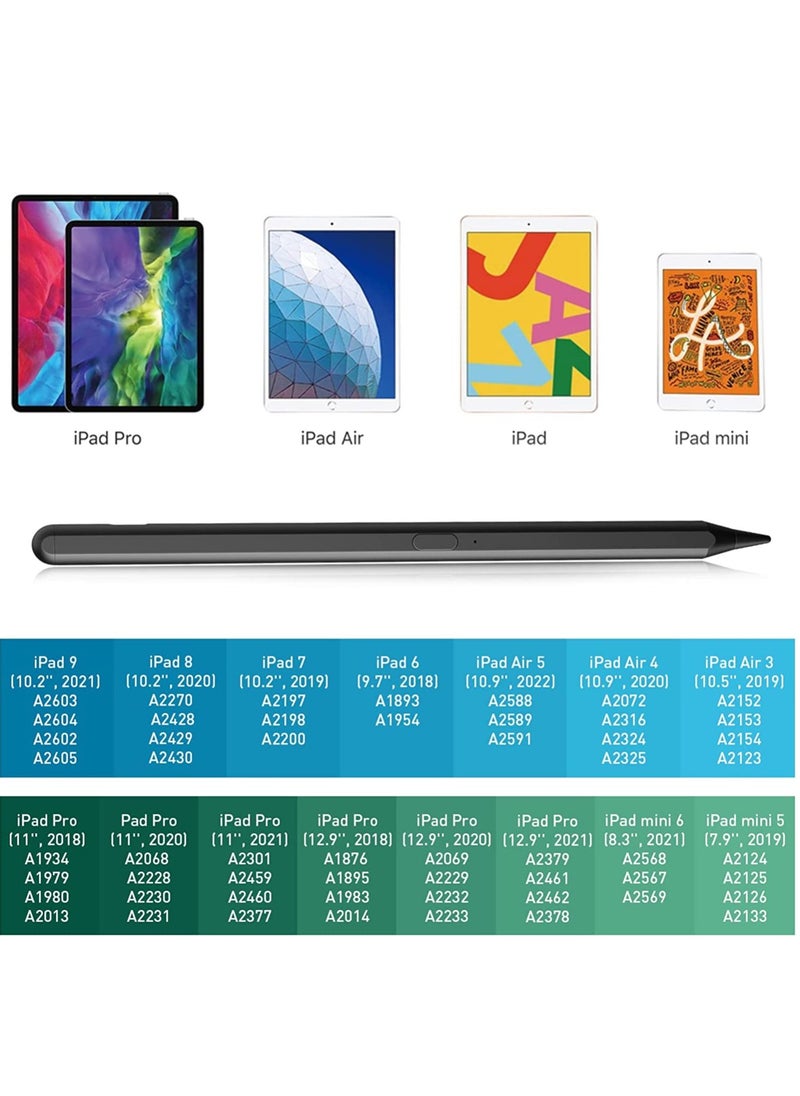 Generic - Pencil for iPad with Palm Rejection, Stylus Pen with Magnetic Attach Compatible with iPad 9th/8th/7th/6th, iPad Pro 2021/2020(12.9''/11''), iPad air 3/4/5,iPad mini 6/5 - Image 1