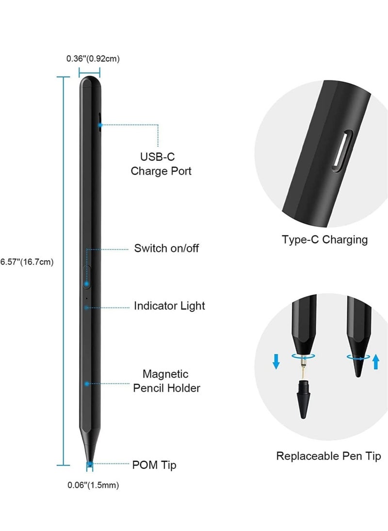 Generic - Pencil for iPad with Palm Rejection, Stylus Pen with Magnetic Attach Compatible with iPad 9th/8th/7th/6th, iPad Pro 2021/2020(12.9''/11''), iPad air 3/4/5,iPad mini 6/5 - Image 1