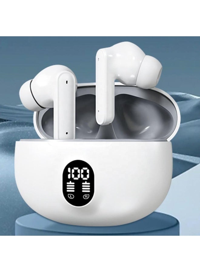 Wireless Earbuds for Athletes, Ultra Lightweight, HD Headphones for Calls, Powerful Bass Drives, Compatible with Android and iPhone Phones WHITE - Image 4