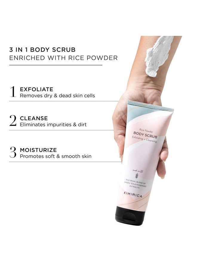 Kimirica Body Scrub for Tan Removal & Soft-Smooth Skin | For Men and Women | De-Tan Bathing Scrub with Rice Powder, Removes Dirt & Dead Skin from Neck, Knees, Elbows & Arms| exfoliate, cleanse & moisturizes in one step | 60gm - Image 4