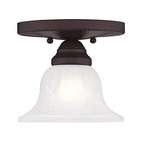 Livex Lighting 1530-07 Edgemont 1-Light Ceiling Mount, Bronze - Image 3