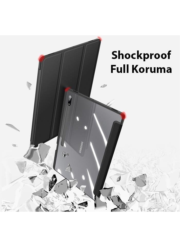 Polhammobile - Polham Samsung Galaxy Tab S7 Fe (T730-T736B) Tablet Case with Pen Stand and Magnetic Sleep Mode - Image 1