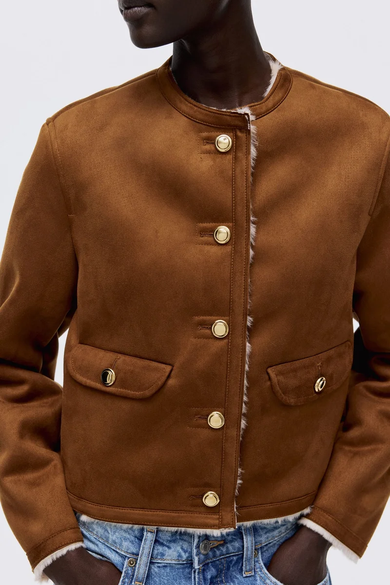 اتش اند ام جاكيت مبطن بالوبر