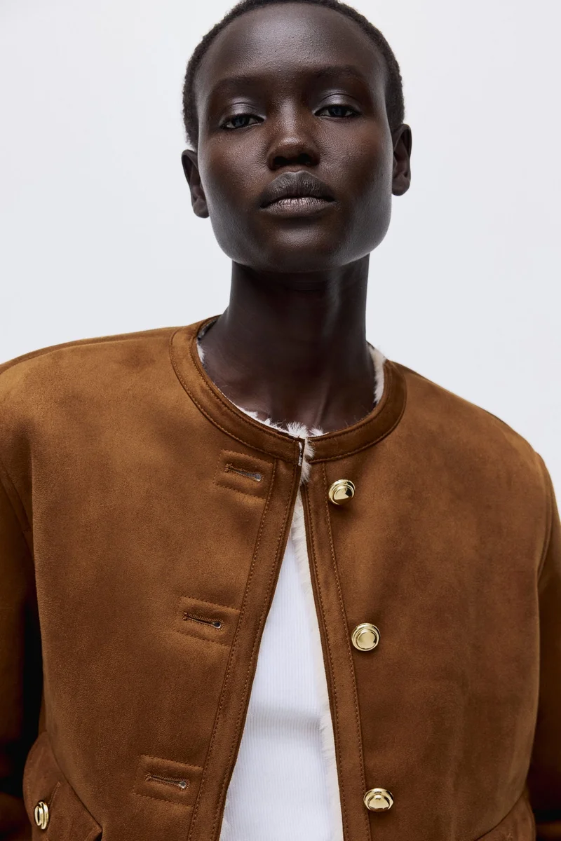 اتش اند ام جاكيت مبطن بالوبر