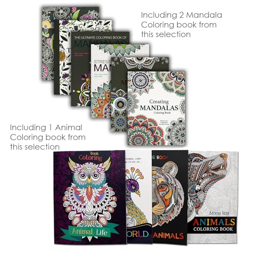 Beyond The Box Adult Coloring Book Set | Art kit activities Mandalas, Pencils & Markers care package | Gift basket Get well soon gift, for women, men, after surgery for Stress Anxiety Relief & Relaxation - Image 4