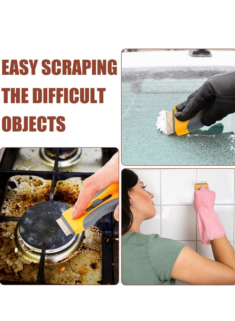 SOLARAE Razor Blades, Scraper Tools, Cleaning Squeegee Tools Double Edge Plastic Blades, Single Edge Metal Blades for Scrapers, Cutting Tools Decal Label Adhesive Removal, Kitchen Cleaning Tools (Pack of 200) - Image 4