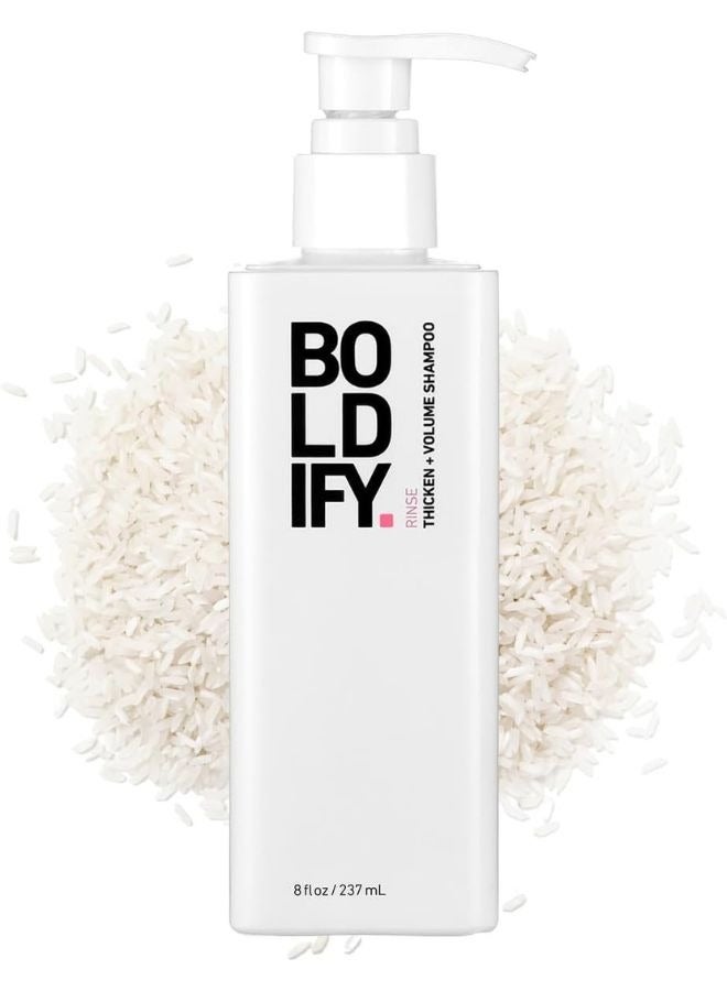 Boldify Hair Thickening And Volumizing Shampoo For Fine Hair – Gently Cleanses With Sulfate-Free Surfactants, Infused With Botanical Rosemary, Aloe Vera, Biotin, And Pro-Vitamin B5 For Increased Density And Shine (236Ml) & Thickening Hair Conditioner With Anti Hair Loss Formula – Stimulates Fuller Hair, Reduces Breakage, Packed With Biotin And Essential Vitamins, Color-Safe And Free Of Parabens And Sls (236Ml) Bundle - Image 2