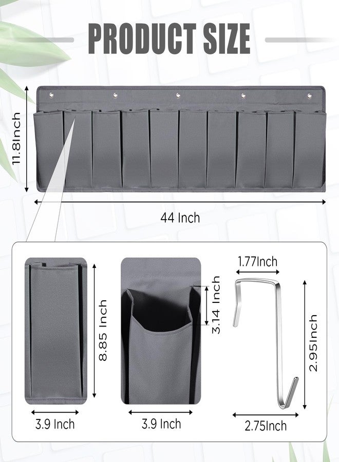 Berlune 2 Pcs RV Shoe Storage Pockets Bed 44.1 Inches Hanging RV Organizer with 10 Sturdy Hooks for Shoes Toys Tools Accessories(Gray) - Image 2
