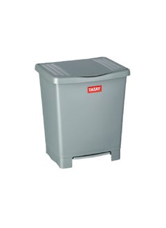 TATAY High Quality Rectangular Shaped Large Foot Pedal Bin with Lid Grey 23 L 1101406  - Image 1