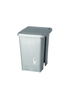 TATAY High Quality Rectangular Shaped Large Foot Pedal Bin with Lid Grey 23 L 1101406  - Image 4