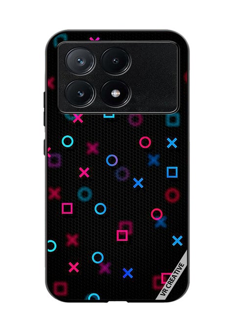 Protective Case Cover For Xiaomi Poco X6 Pro PlayStation Abstract Design Multicolour