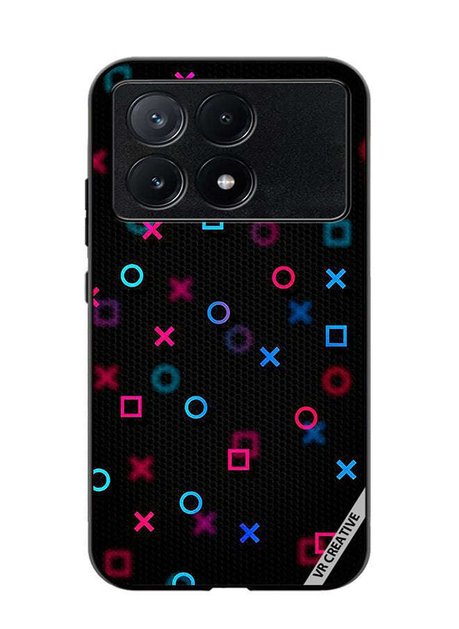 Protective Case Cover For Xiaomi Poco X6 Pro PlayStation Abstract Design Multicolour