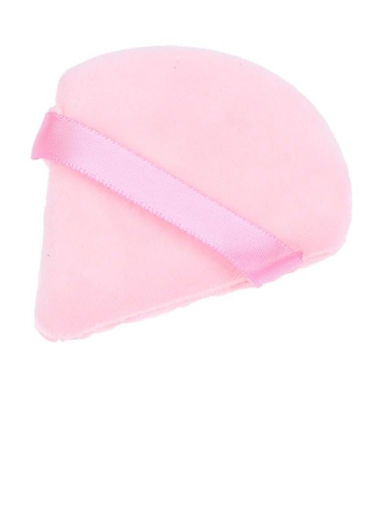 قطعتان من إسفنجة البودرة القطيفة المثلثة لإخفاء عيوب البشرة وبودرة للوجه ومستحضرات التجميل القابلة للغسل وإعادة الاستخدام إسفنجة كريم أساس ناعمة ورطبة وجافة أداة مكياج مخملية (ألوان متنوعة - Image 3