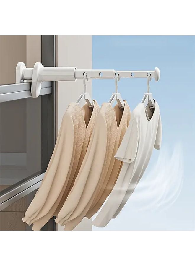 Portable Travel Clothes Hanger 5 Hole Foldable Windproof Spiral Clip No Drill Plastic 1pc - Image 5