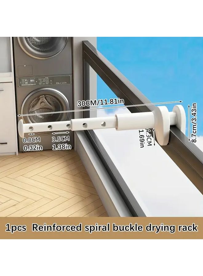 Portable Travel Clothes Hanger 5 Hole Foldable Windproof Spiral Clip No Drill Plastic 1pc - Image 1