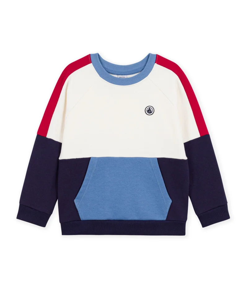 بيتي باتو Children's Plain Colourblock Cotton Sweatshirt