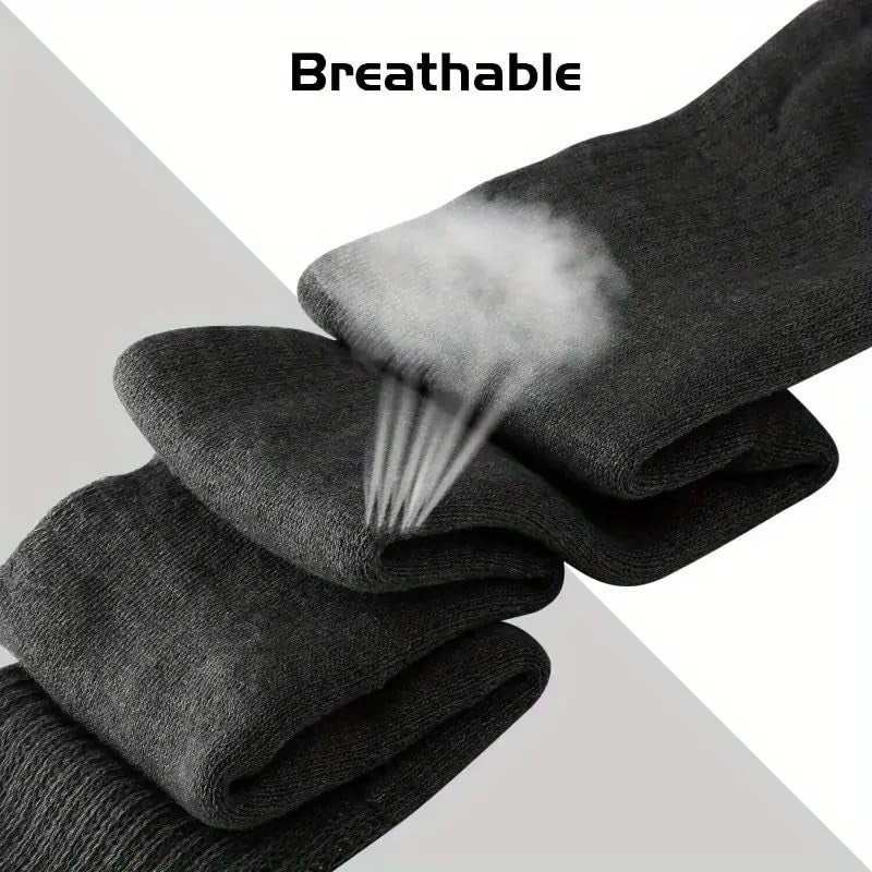 KANISYA Wool Warm Thigh High Socks | Knitted Thick Thermal Woolen Socks for Women Winter Wear Socks Full Length, Knee High Leg Warmers Long Socks Boot Cuffs Knee Cap, Women Winter Full Socks (Black) - Image 4