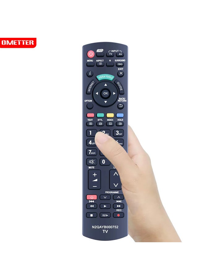 OMETTER - For PANASONIC TV REMOTE CONTROL N2QAYB000752 REPLACEMENT 3D VIERA INTERNET SMART TV - Image 1
