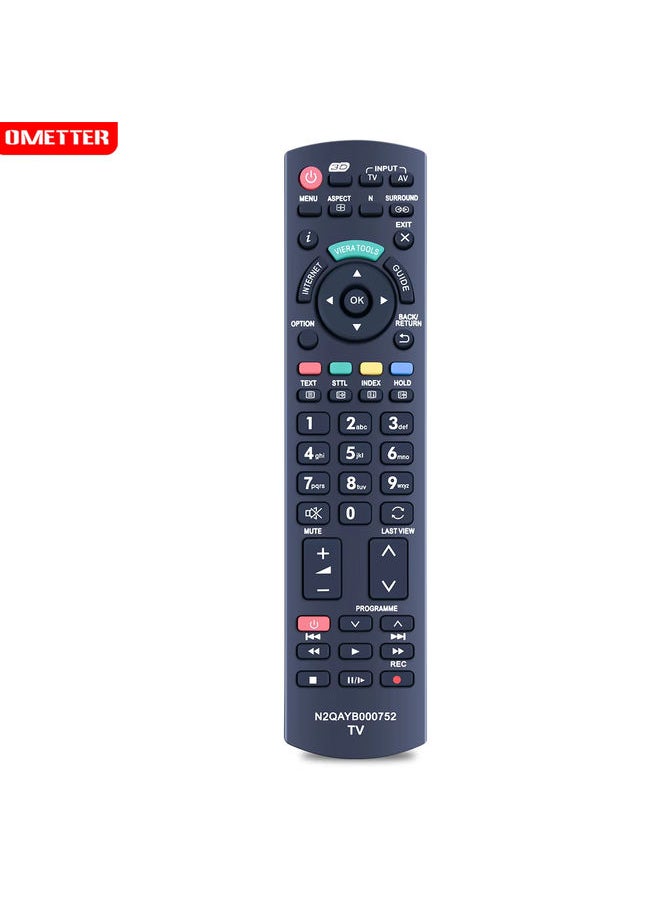 OMETTER - For PANASONIC TV REMOTE CONTROL N2QAYB000752 REPLACEMENT 3D VIERA INTERNET SMART TV - Image 1