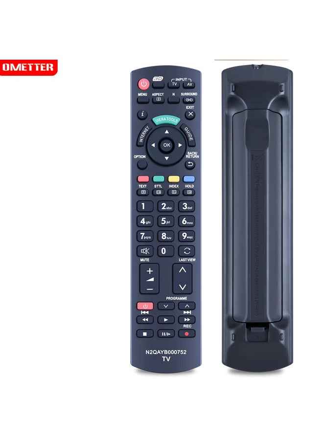 OMETTER - For PANASONIC TV REMOTE CONTROL N2QAYB000752 REPLACEMENT 3D VIERA INTERNET SMART TV - Image 1