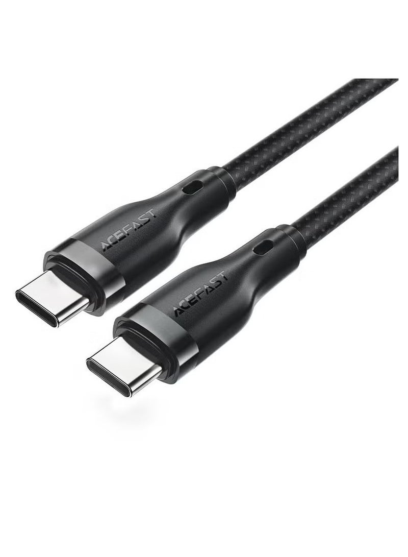 ACEFAST C8-03 1.2m USB-C to USB-C Charging Cable Cord 3A Braided Charging Data Cable,60W-BLACK - Image 1