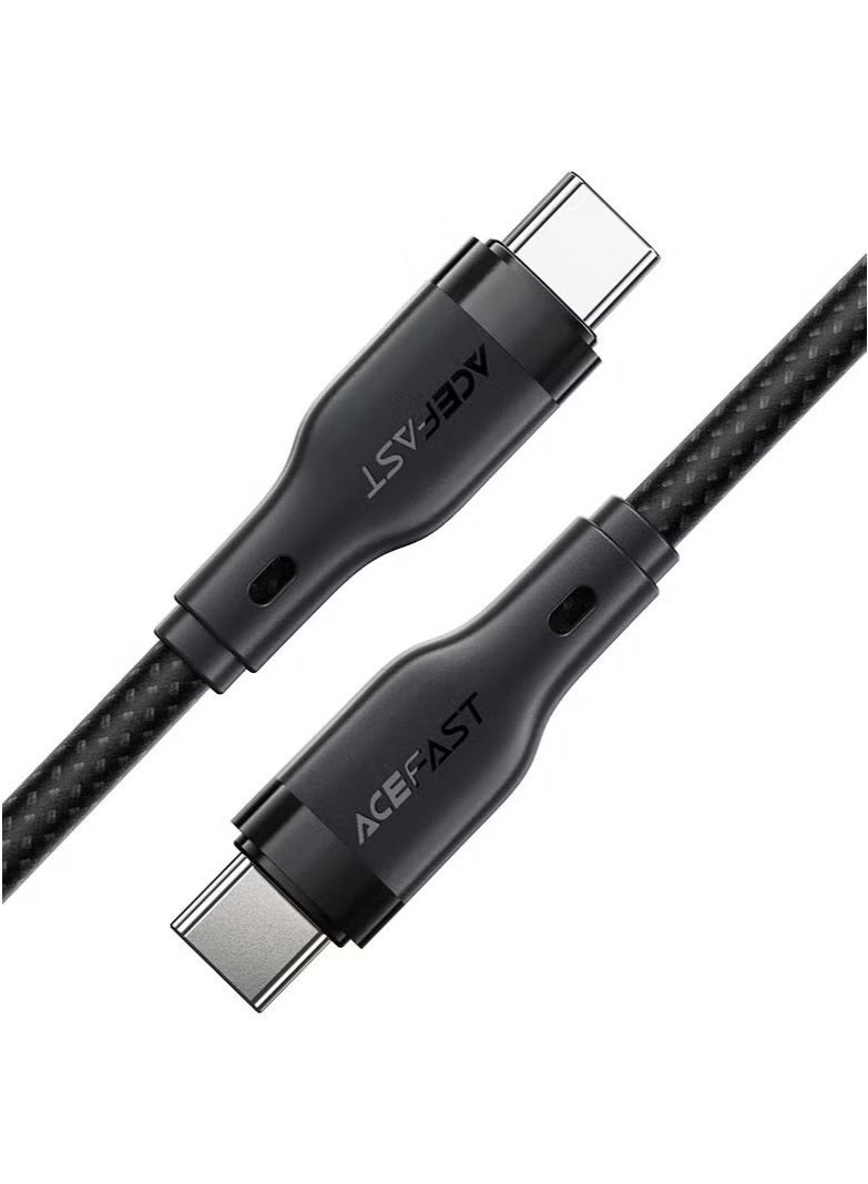 ACEFAST C8-03 1.2m USB-C to USB-C Charging Cable Cord 3A Braided Charging Data Cable,60W-BLACK - Image 2