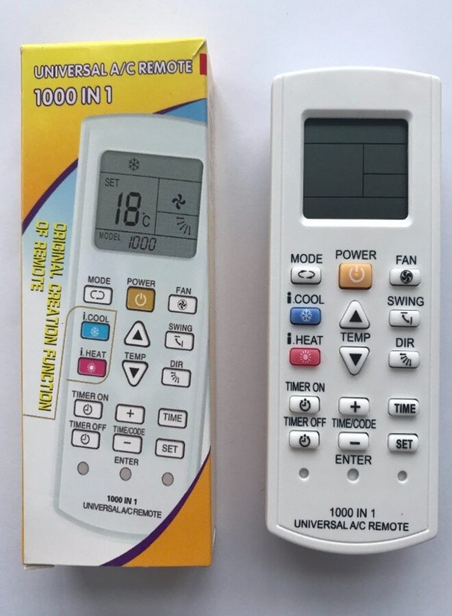 LCD display Air conditional A/C 1000 in 1 universal remote controller