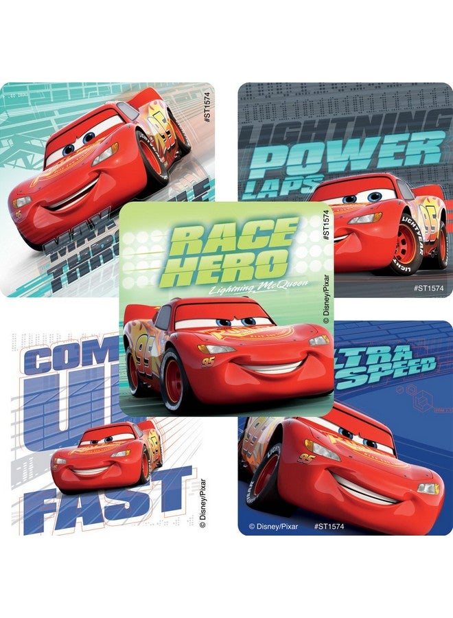 SmileMakers Cars Lightning Mcqueen Favorites Stickers Prizes And Giveaways 100 Per Pack - Image 2